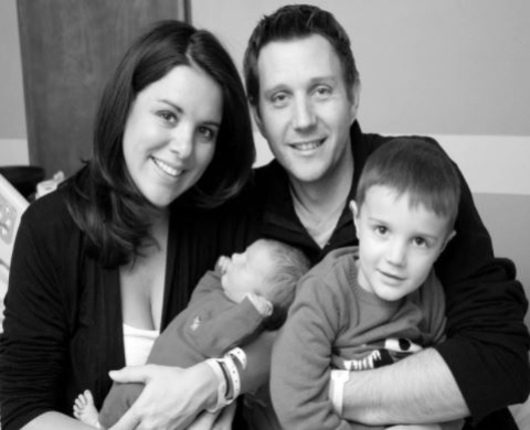 Kate Bilo with her husband Scott Eby and their children